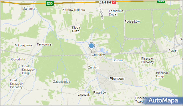 mapa Chotyłów, Chotyłów na mapie Targeo