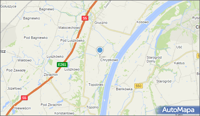 mapa Chrystkowo, Chrystkowo na mapie Targeo