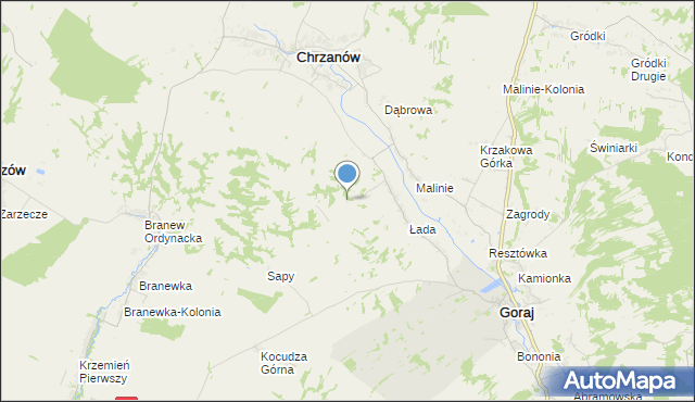 mapa Chrzanów-Kolonia, Chrzanów-Kolonia na mapie Targeo