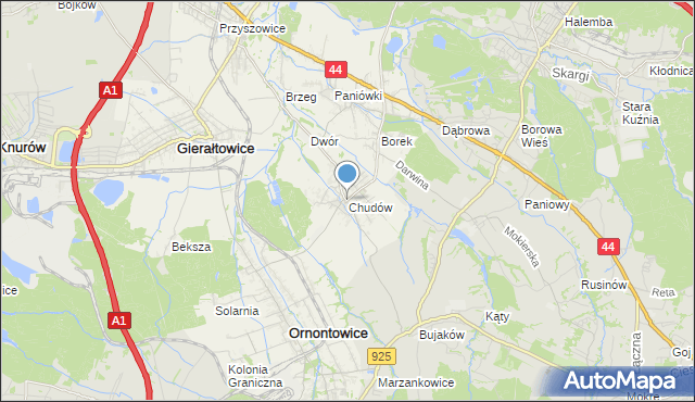 mapa Chudów, Chudów na mapie Targeo