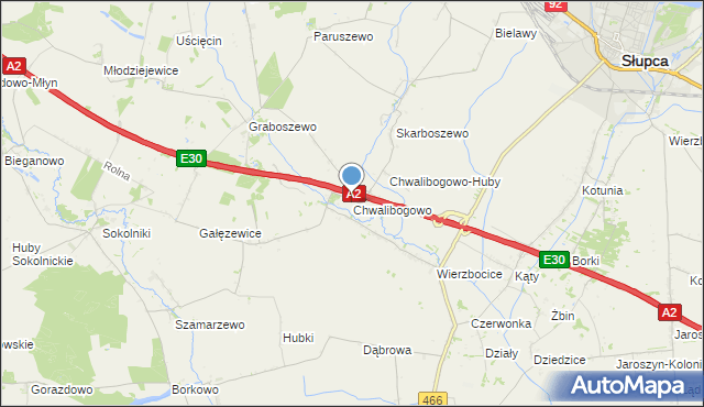 mapa Chwalibogowo, Chwalibogowo gmina Strzałkowo na mapie Targeo