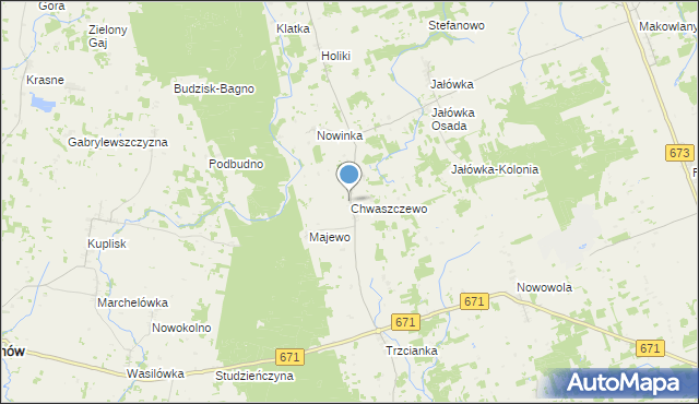 mapa Chwaszczewo, Chwaszczewo na mapie Targeo