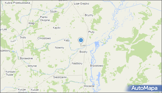 mapa Chyliny, Chyliny gmina Jedwabne na mapie Targeo
