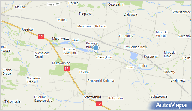 mapa Cieszyków, Cieszyków na mapie Targeo