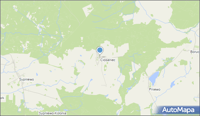 mapa Ciosaniec, Ciosaniec gmina Okonek na mapie Targeo