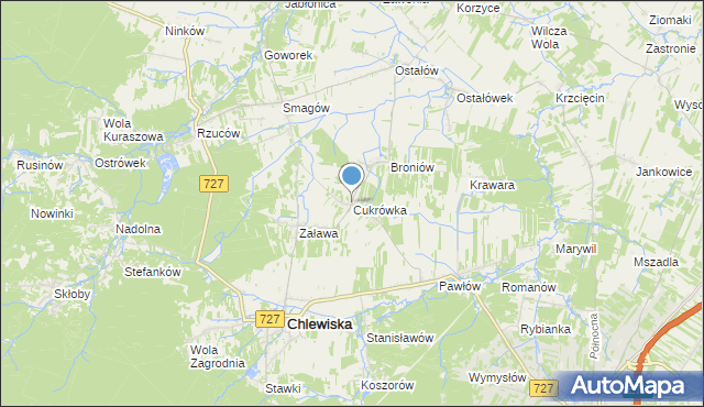 mapa Cukrówka, Cukrówka na mapie Targeo