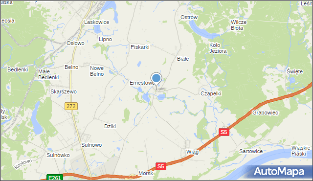 mapa Czaple, Czaple gmina Świecie na mapie Targeo