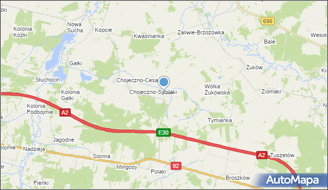 mapa Czarnowąż, Czarnowąż na mapie Targeo