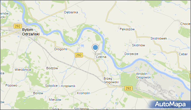 mapa Czerna, Czerna gmina Żukowice na mapie Targeo