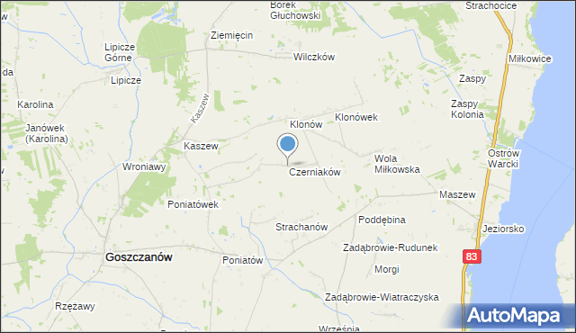 mapa Czerniaków, Czerniaków na mapie Targeo