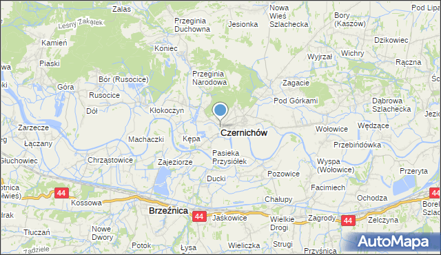 mapa Czernichów, Czernichów powiat krakowski na mapie Targeo