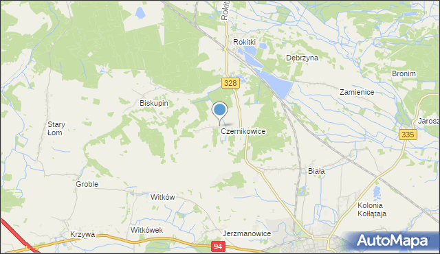 mapa Czernikowice, Czernikowice na mapie Targeo