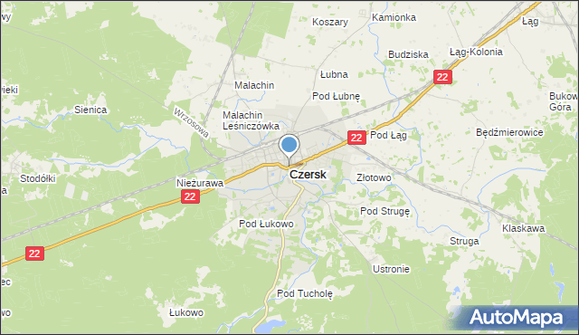 mapa czerska i okolic Mapa Czersk, Czersk powiat chojnicki na mapie Targeo