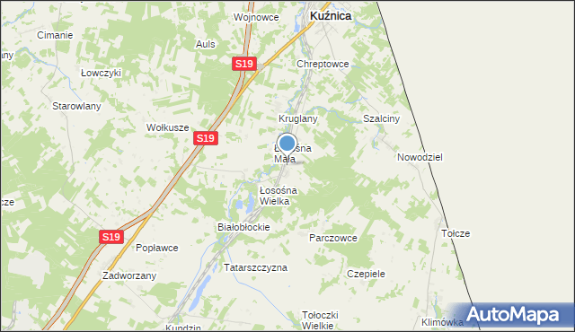 mapa Czuprynowo, Czuprynowo na mapie Targeo