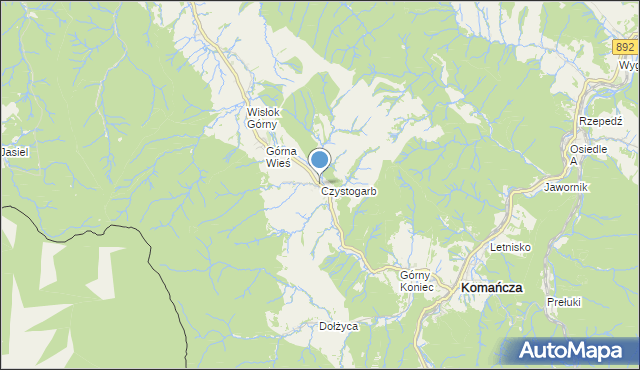 mapa Czystogarb, Czystogarb na mapie Targeo