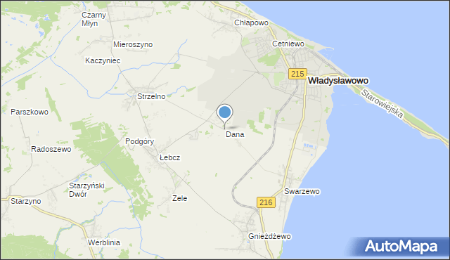 mapa Dana, Dana na mapie Targeo