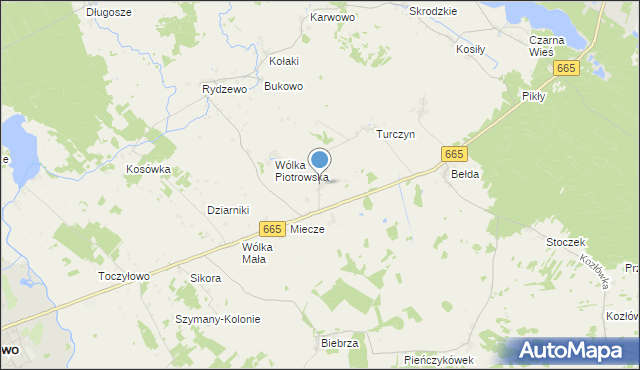 mapa Danowo, Danowo gmina Rajgród na mapie Targeo