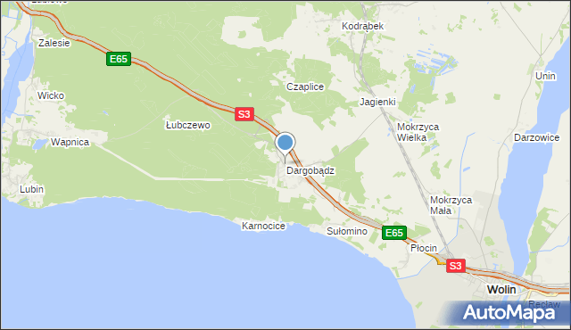 mapa Dargobądz, Dargobądz na mapie Targeo