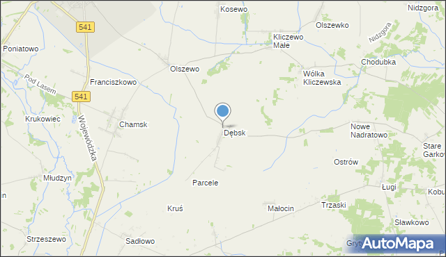 mapa Dębsk, Dębsk gmina Żuromin na mapie Targeo