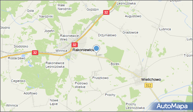 mapa Dębsko-Odbudowa, Dębsko-Odbudowa na mapie Targeo