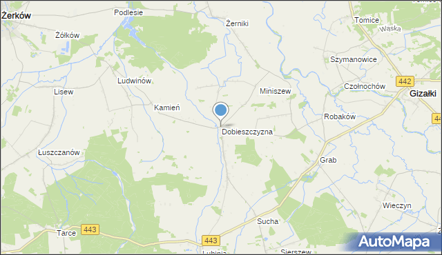 mapa Dobieszczyzna, Dobieszczyzna na mapie Targeo