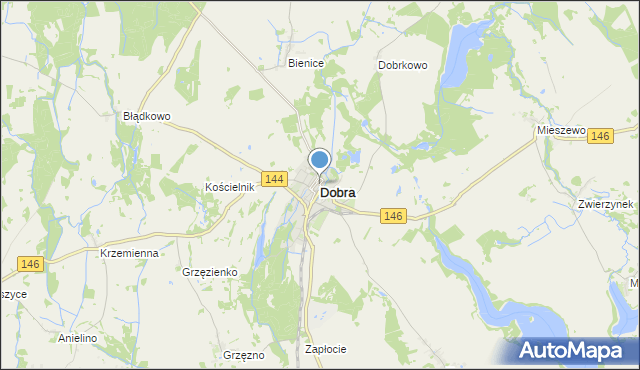 mapa Dobra, Dobra powiat łobeski na mapie Targeo