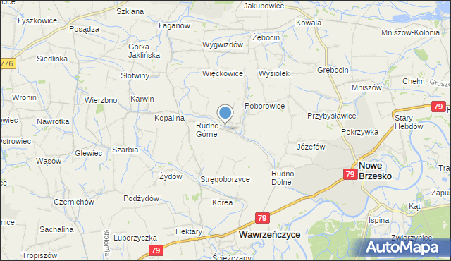 mapa Dobranowice, Dobranowice gmina Igołomia-Wawrzeńczyce na mapie Targeo