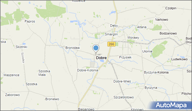 mapa Dobre, Dobre powiat radziejowski na mapie Targeo