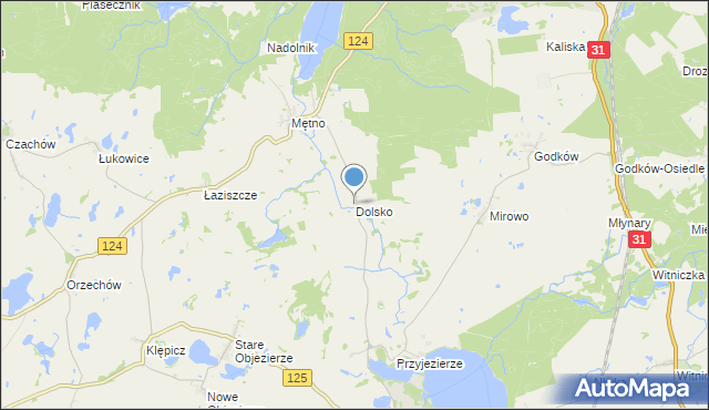 mapa Dolsko, Dolsko gmina Moryń na mapie Targeo