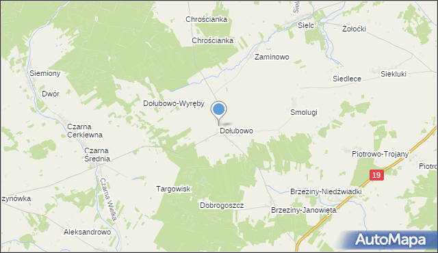 mapa Dołubowo, Dołubowo na mapie Targeo