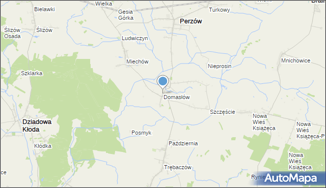 mapa Domasłów, Domasłów na mapie Targeo