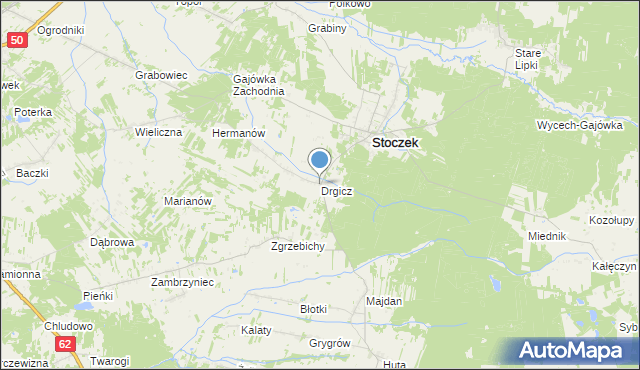 mapa Drgicz, Drgicz na mapie Targeo