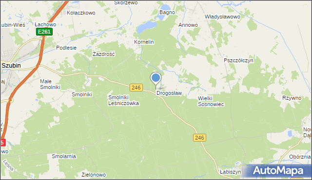 mapa Drogosław, Drogosław gmina Szubin na mapie Targeo