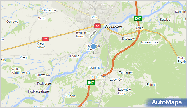 mapa Drogoszewo, Drogoszewo gmina Wyszków na mapie Targeo