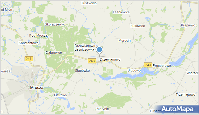 mapa Drzewianowo, Drzewianowo na mapie Targeo