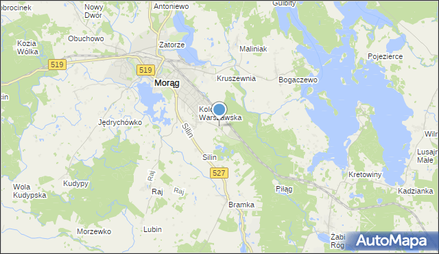 mapa Dury, Dury gmina Morąg na mapie Targeo