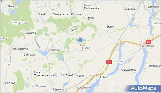 mapa Duszno, Duszno na mapie Targeo