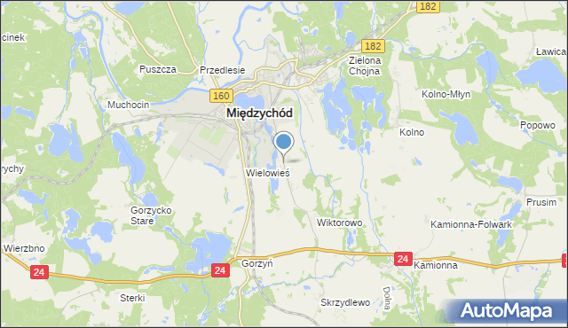 mapa Dzięcielin, Dzięcielin na mapie Targeo