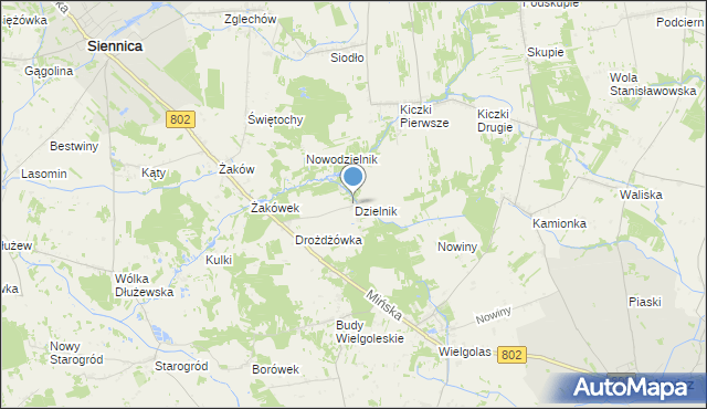 mapa Dzielnik, Dzielnik na mapie Targeo