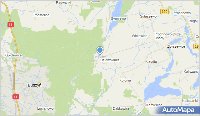 mapa Dziewoklucz, Dziewoklucz na mapie Targeo