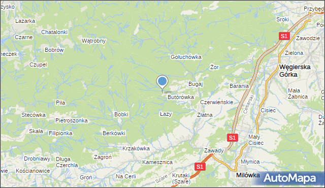 mapa Fajkówka, Fajkówka na mapie Targeo