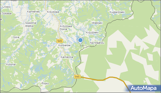 mapa Gacków, Gacków na mapie Targeo