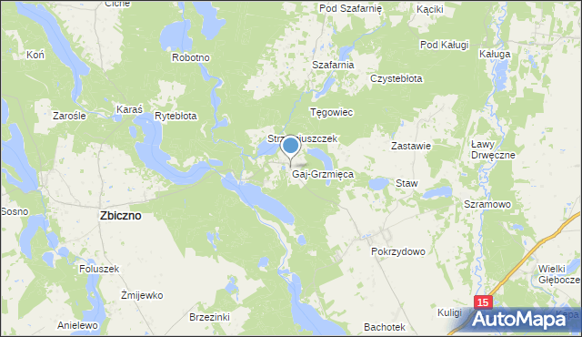 mapa Gaj-Grzmięca, Gaj-Grzmięca na mapie Targeo