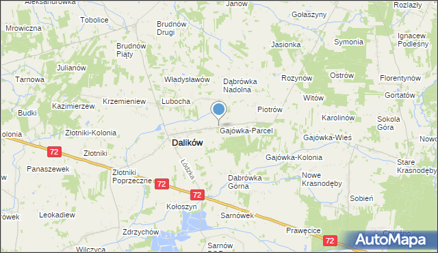 mapa Gajówka-Parcel, Gajówka-Parcel na mapie Targeo