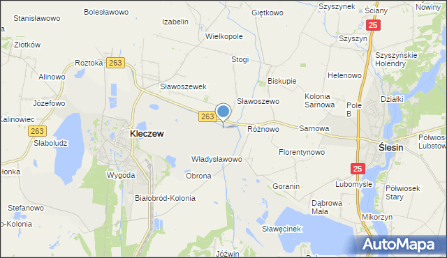 mapa Genowefa, Genowefa gmina Kleczew na mapie Targeo