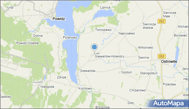 mapa Giewartów-Holendry, Giewartów-Holendry na mapie Targeo