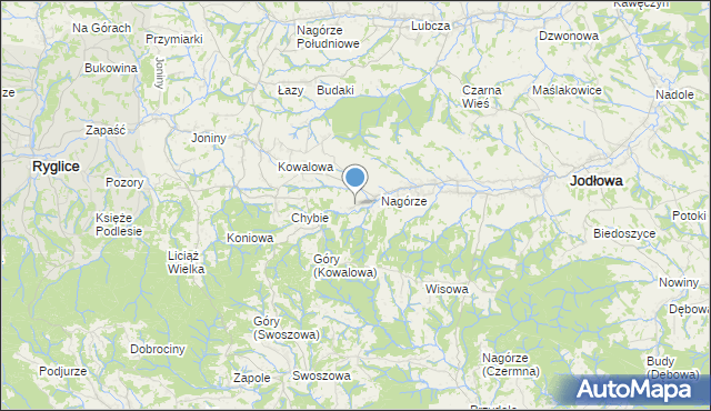 mapa Gilowa, Gilowa na mapie Targeo