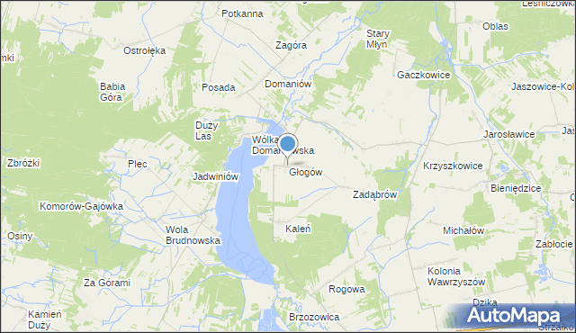 mapa Głogów, Głogów gmina Wieniawa na mapie Targeo