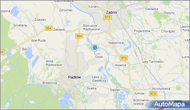 mapa Glów, Glów na mapie Targeo