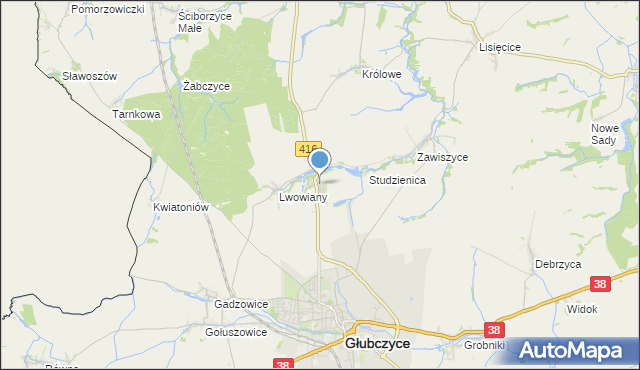 mapa Głubczyce-Sady, Głubczyce-Sady na mapie Targeo